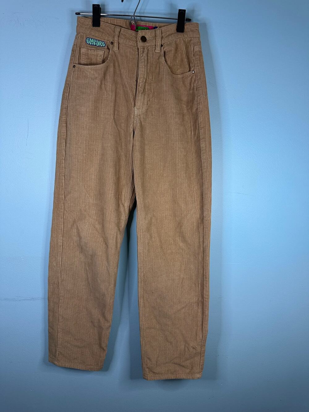 Empyre Tori brand khaki corduroy skate pants in a baggy silhouette 27